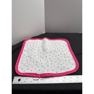 New Generation Doll Horse Blanket 10" x 10" Pink Border Polka Dot Reversible